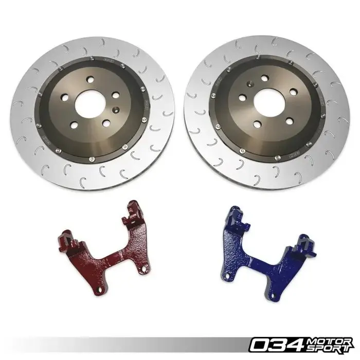 034Motorsport 2-Piece Floating Rear Brake Rotor 355Mm Upgrade - Vw/Audi Mqbe 2.0T/2.5T 1