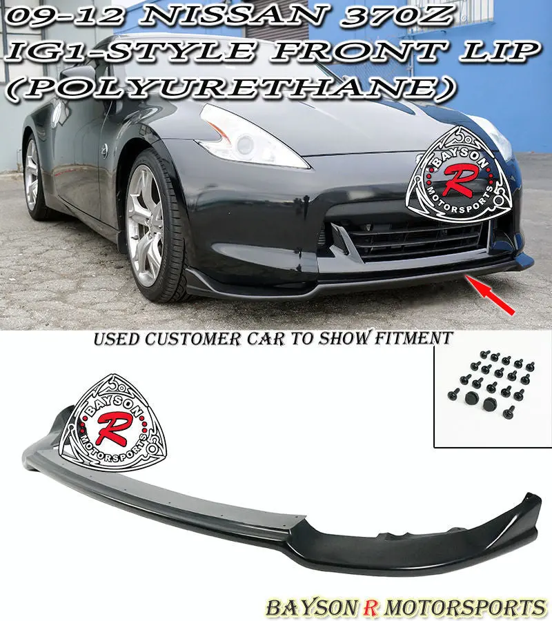 09-12 Nissan 370Z Ig1-Style Front Bumper Lip (Polyurethane) 1