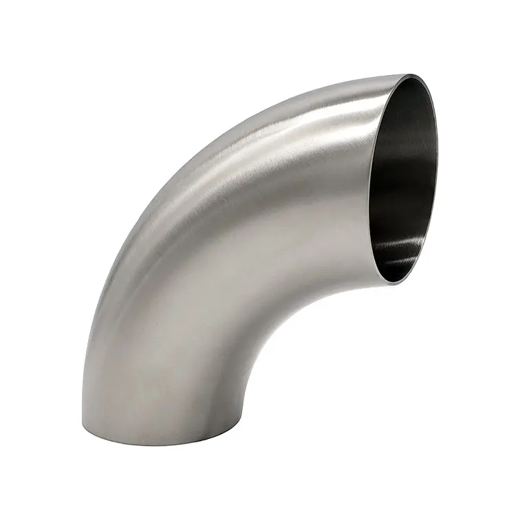 1.500" 16Ga 90° Mandrel Bend - (2.250" Clr) - Brushed Finish - 304 Stainless 1