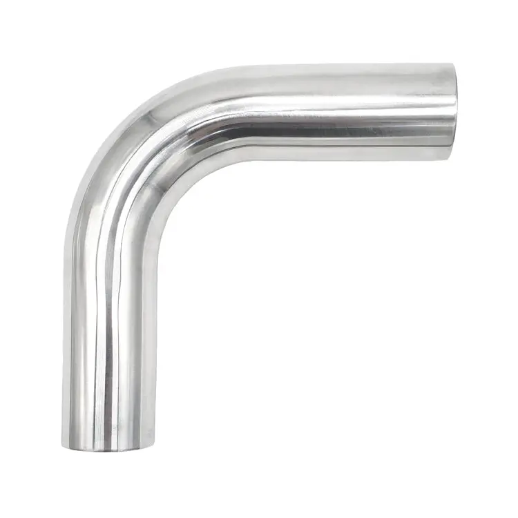 1.500" Od 16Ga 90° Mandrel Bend - Polished Od - 6061 Aluminum - (2.250" Clr / 6.000" Legs) 1