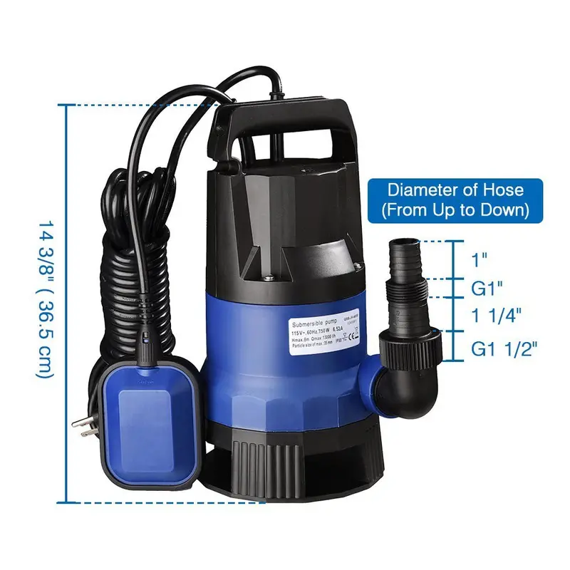 1 Hp Sump Water Pump | Heavy-Duty Submersible Basement & Drainage Pump Tp01074 1