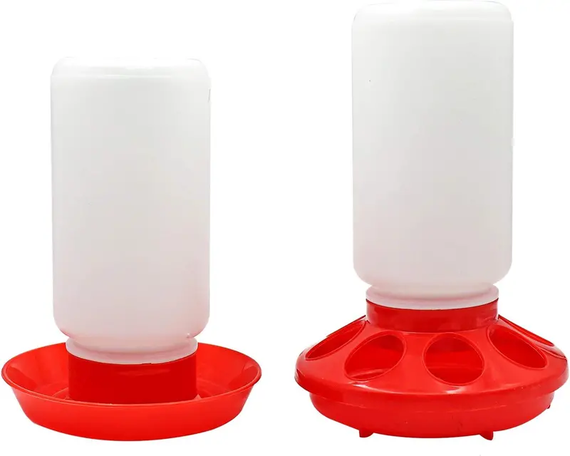1 Kg Poultry Chicken Feeder & 1.5L Waterer Set – Easy Refill Backyard Bird Care 1211314 1