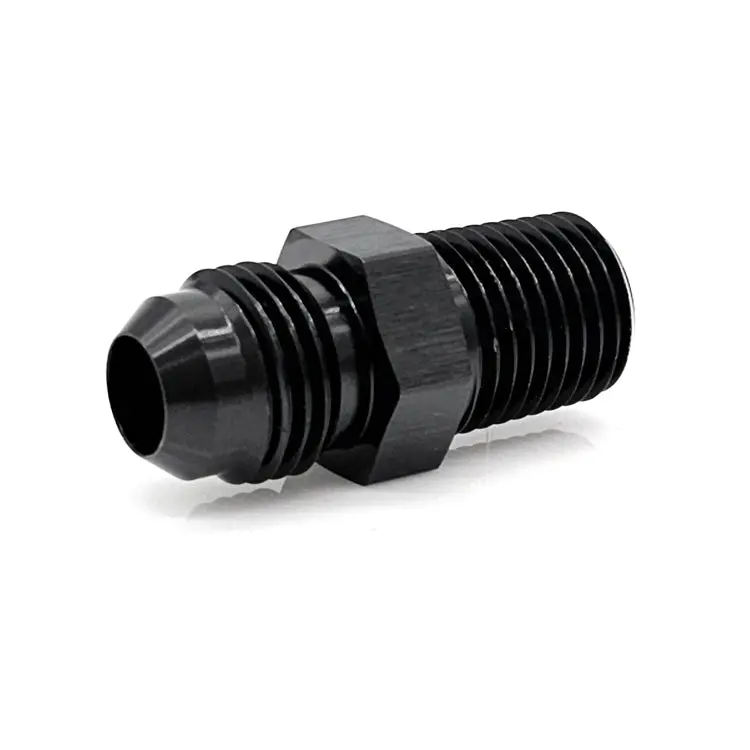 -10An Male An Flare To 3/4" Male Npt Straight Adapter, Black Hard Anodized 1
