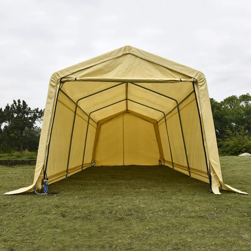 10X17 Ft Heavy-Duty Storage Shelter Garage Shed – Waterproof Yellow Canopy | Model 115601 1
