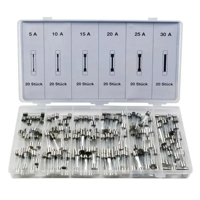 120Pcs 6X30mm Fast-Blow Glass Tube Fuse Set For Car And Electronics Fs070008-14 1