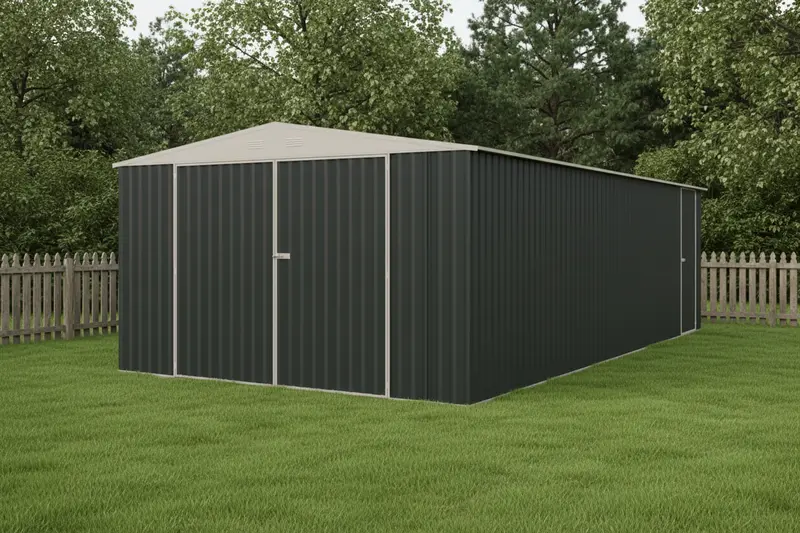 14X27 Ft Heavy-Duty Metal Garage Shed With Double Doors | Spacious Storage | G1427 1
