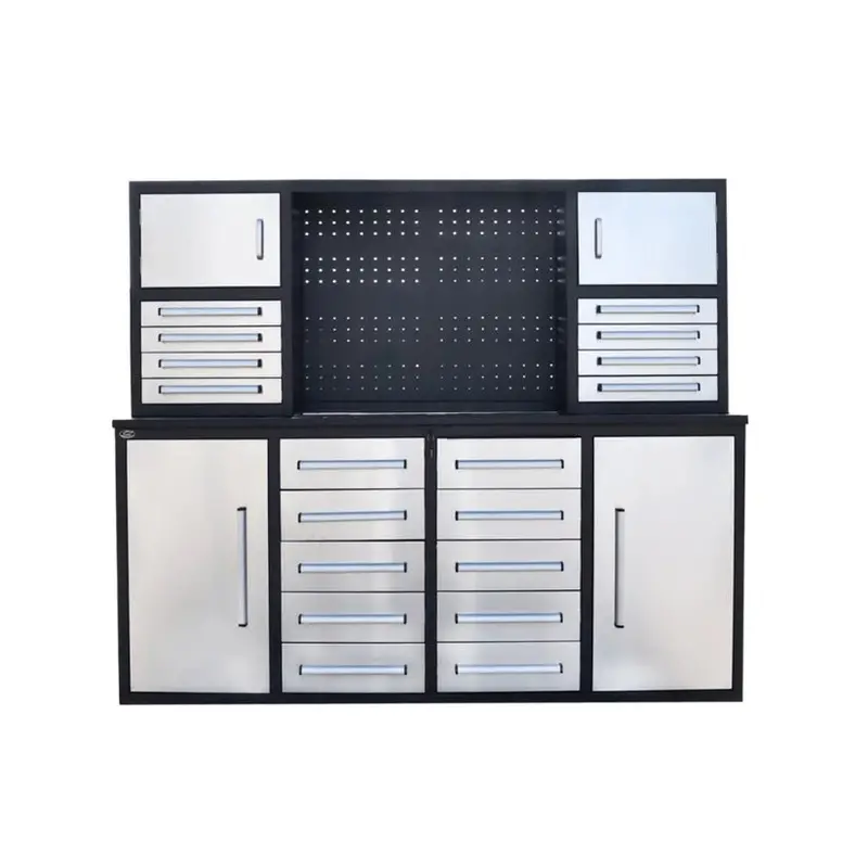 18-Drawer 7 Ft Workbench With Tool Cabinets – Heavy-Duty Steel Construction 1