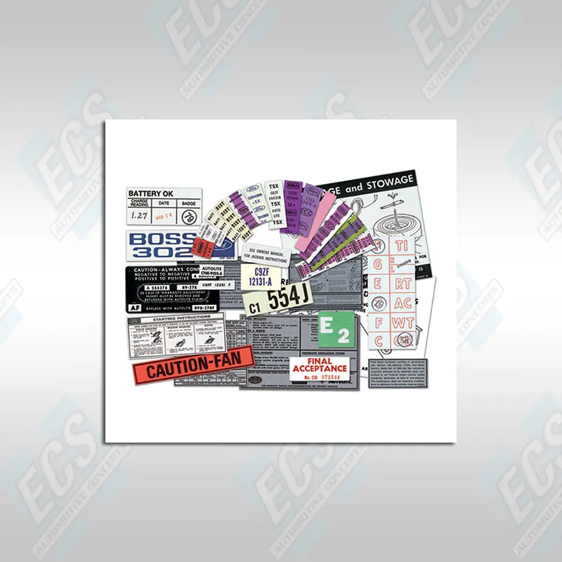 1964 1/2 - 1966 Ford Mustang Decal Kit 1