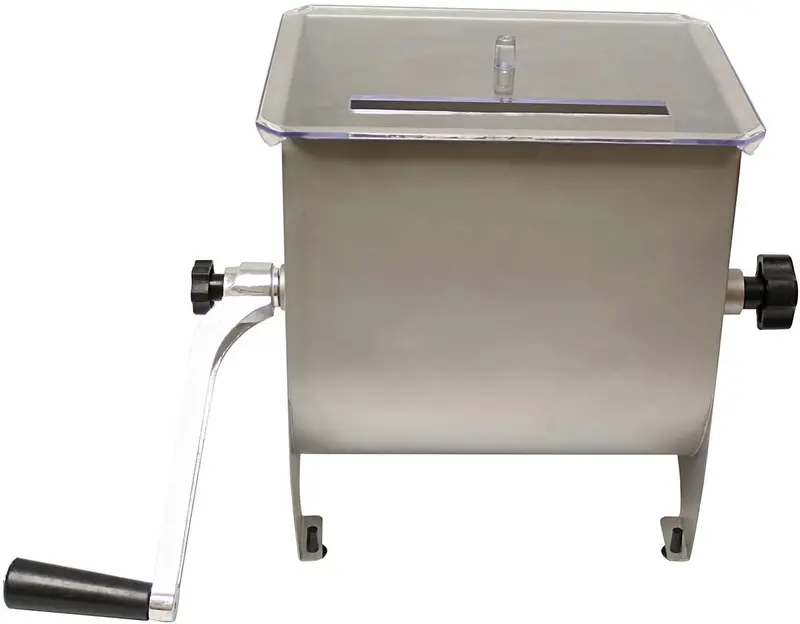 20 Lb Stainless Steel Manual Meat Mixer – Hand Crank Food Processor | Model Br102 1