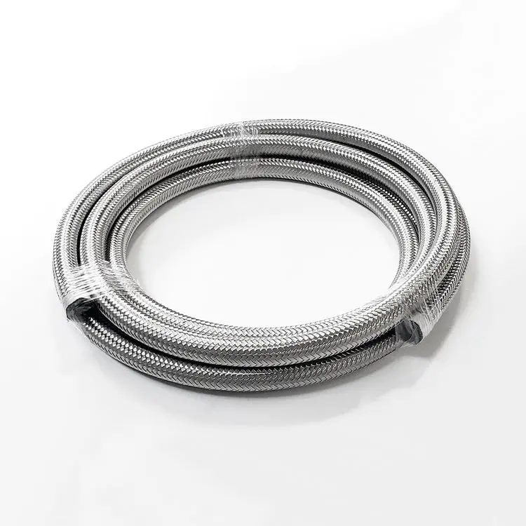 -20An Stainless Steel Braided Flex Hose With Reinforced Rubber Liner - 5 Foot Length 1