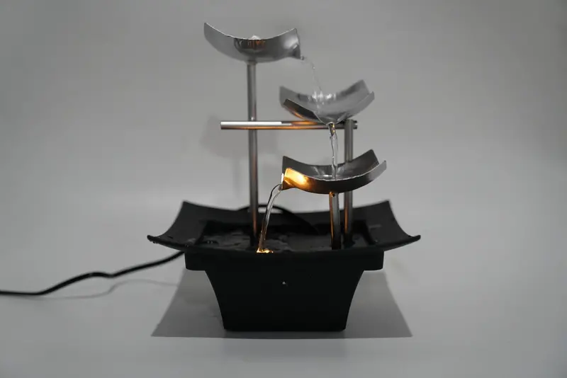 21" Indoor Led Tabletop Water Fountain With Etl Pump & 6 Ft Cable Ca191128 1