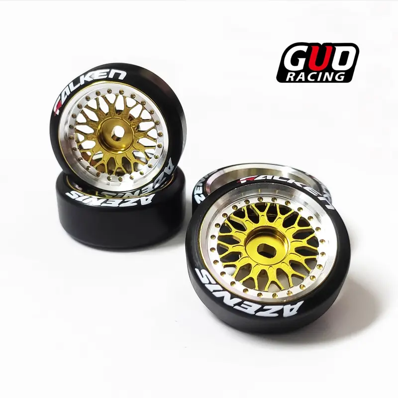 22Mm Metal Wheels & Drift Tires Set For Kyosho Mini-Z (Awd/Ma020), Drz, Hgd1, Xrx, And 1/28 Micro Rc Cars 3