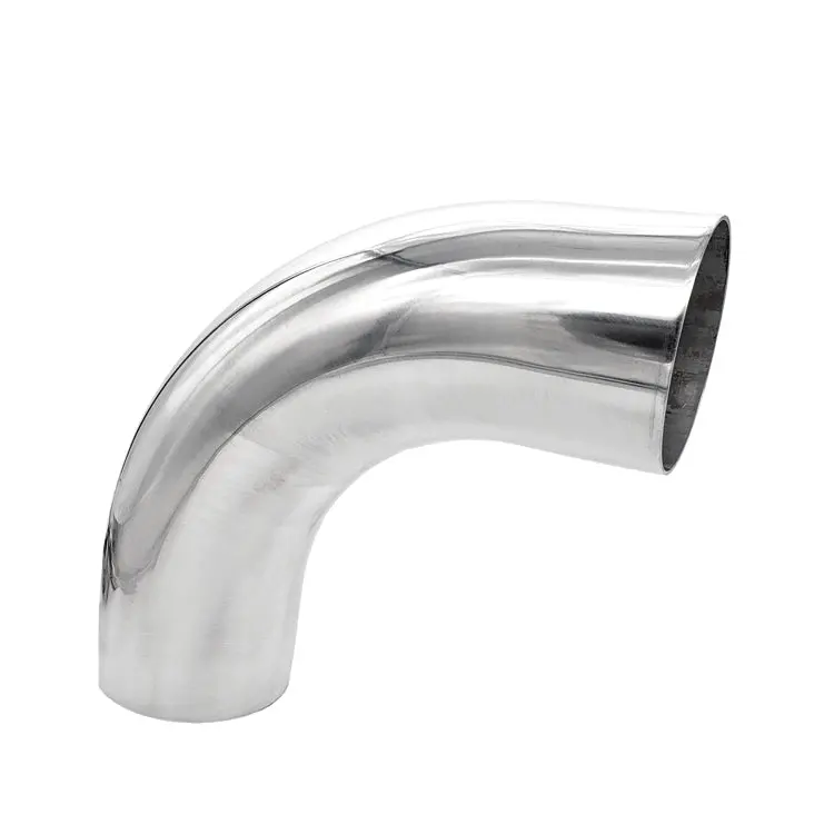3.500" Od 14Ga 90° Mandrel Bend - Polished Od - 6061 Aluminum - (5.250" Clr / 4.000" Legs) 1