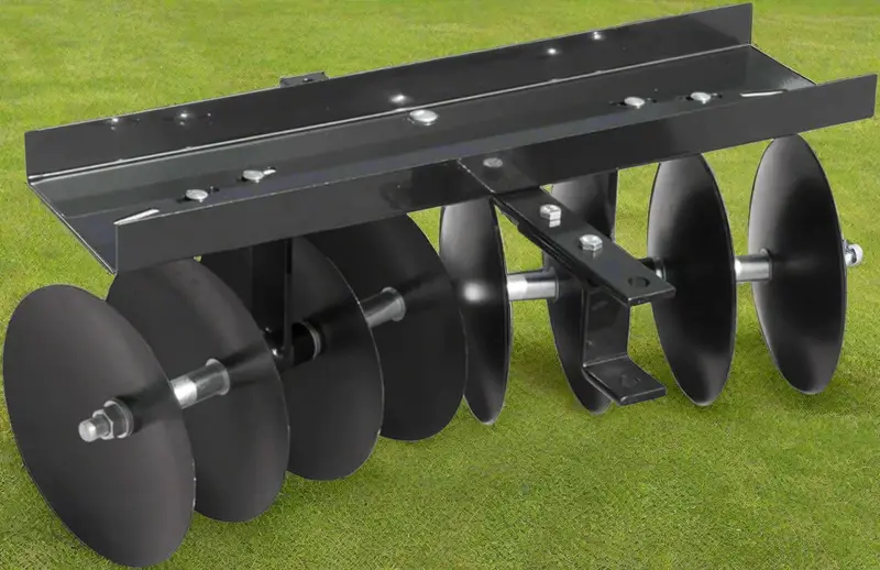 39" Tow-Behind Garden Cultivator Disc Harrow – Lawn & Soil Prep Hitch Attachment | Sku: 927041 1