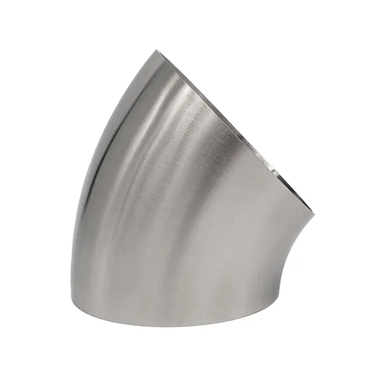 5.000" 14Ga Tight Radius 45° Mandrel Bend - (5.000" Clr) - Brushed Finish - 304 Stainless 1