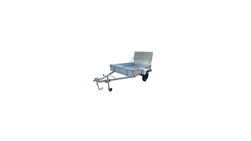 5X8 Galvanized Utility Trailer Tilting Bed Fully Welded Steel Frame Led Lights 96Ba 1