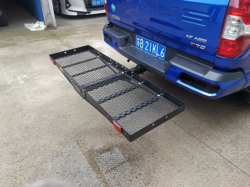 750 Lb Heavy-Duty Foldable Hitch Cargo Carrier | Universal 2" Receiver Rack With Steel Mesh Platform - Cc750f 1