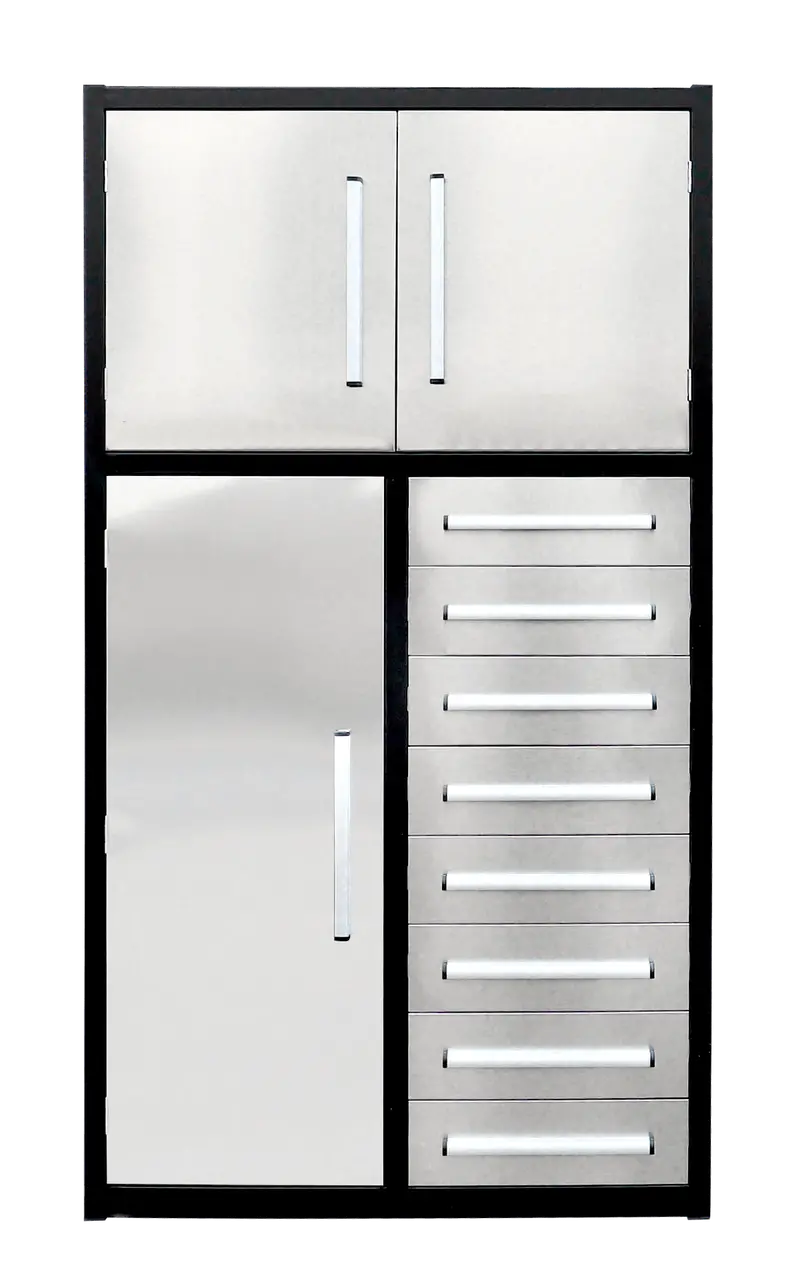 8-Drawer Heavy-Duty 3.5 Ft Workbench – 100 Lb Capacity Drawers & Steel-Frame Tool Storage Cabinet 1