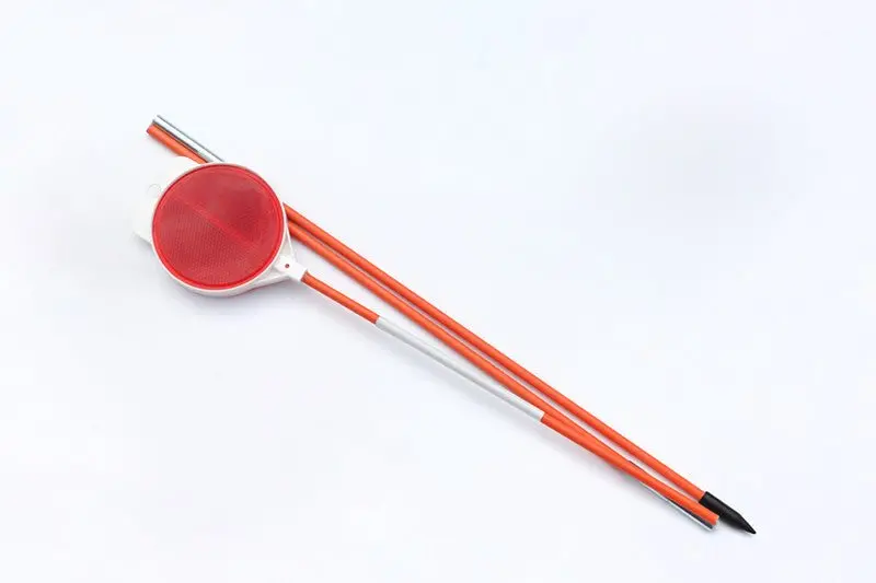 8 Pcs Fiberglass Snow Stakes 5/16" X 48" Orange With 13Cm Reflective Tape – Driveway Markers Fss001 1