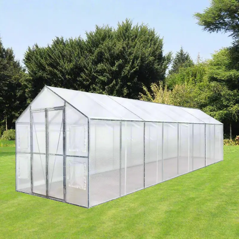8X13 Ft & 8X26 Ft Walk-In Greenhouse – Heavy-Duty Pvc With Dual Doors & Vents 2
