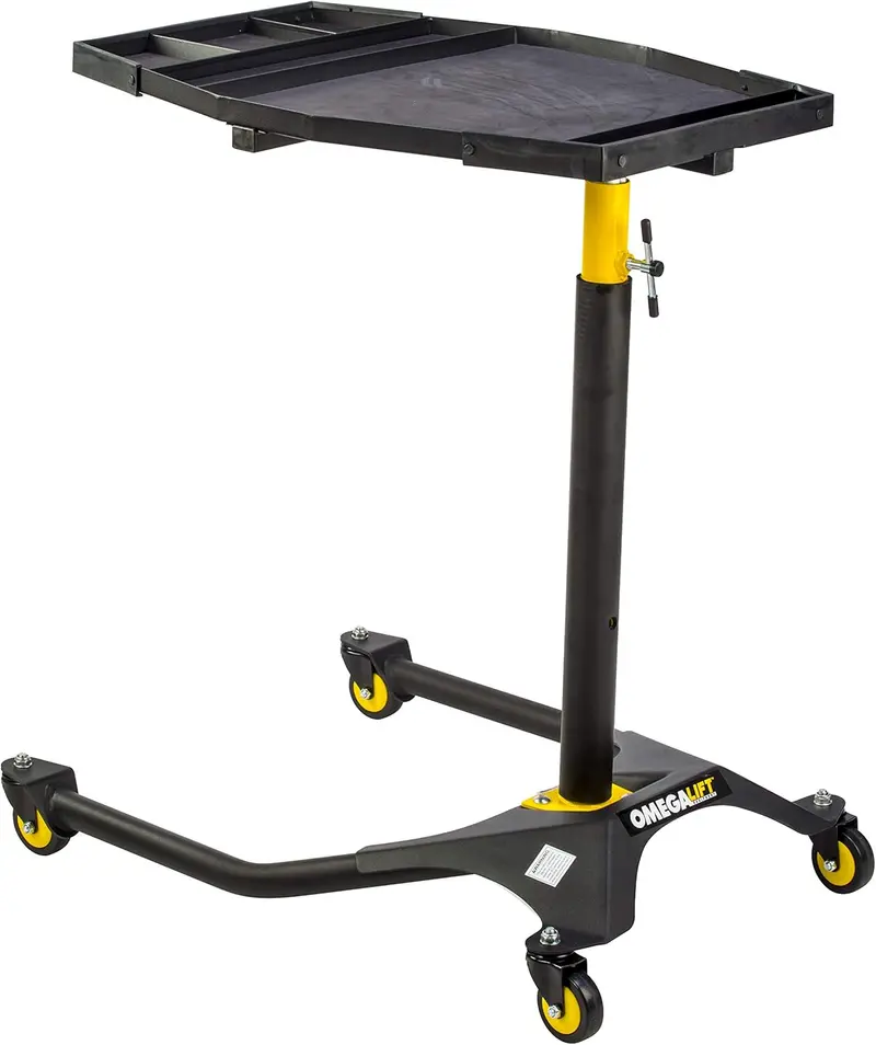 Adjustable Rolling Tool Tray – Mobile Plastic Tool Cart With Height Adjustment & Swivel Casters | Garage Work Seat Ex70 1