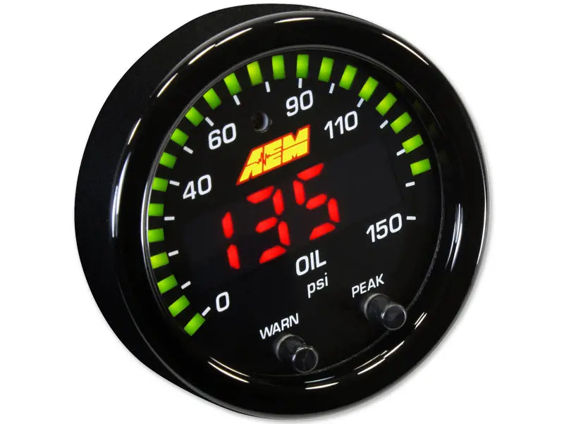 Aem X-Series 150 Psi / 10 Bar Oil Pressure Gauge 1