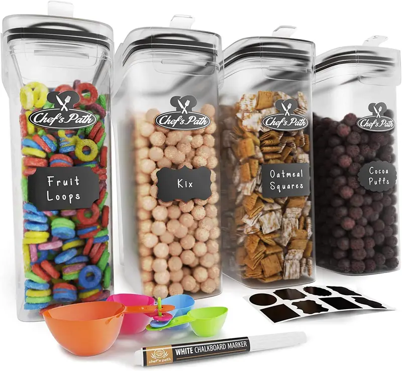 Airtight Cereal Storage Container Set 4 Pcs – Bpa-Free Pantry Organization Food Storage S3063 1