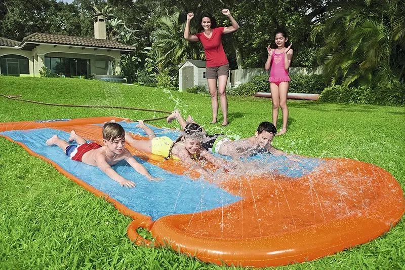 Bestway Triple Water Slip & Slide – 3-Person Racing Splash Slide For Kids & Families (Model 52258) 1