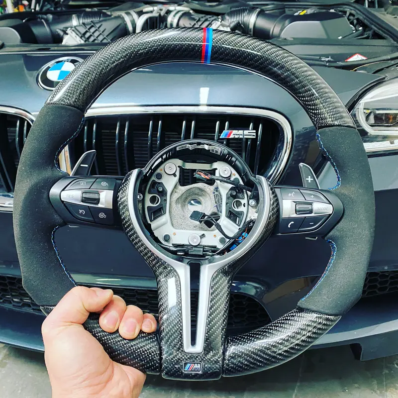 Bmw Carbon Fiber Flat Bottom F10 M5 / M6 Steering Wheel 1
