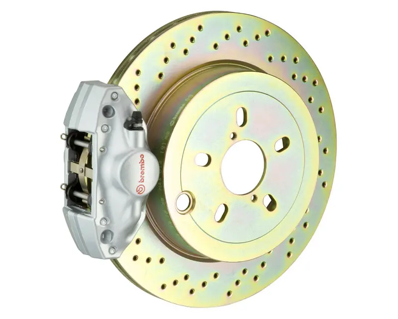 Brembo Gt Drilled Brake Kit 2 Piston 1-Piece Silver (Rear) - Frs/Brz/86 1