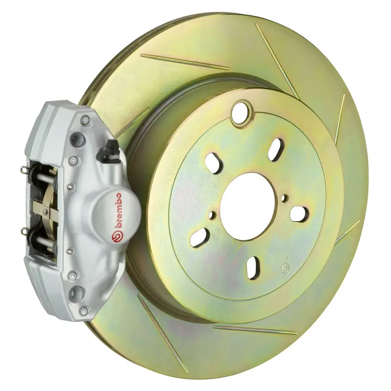 Brembo Gt Slotted Brake Kit 2 Piston 1-Piece Silver (Rear) - Frs/Brz/86 1