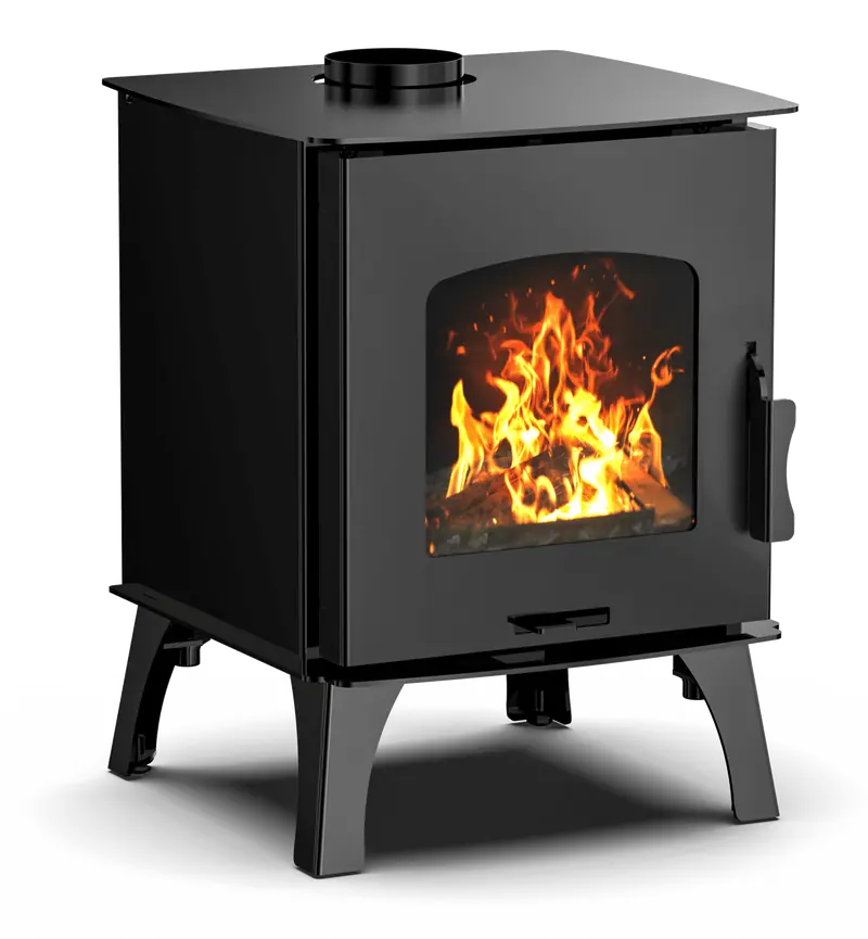 Compact Wood Stove With Firebox – 4Kw Steel Wood-Burning Heater R0401a 1
