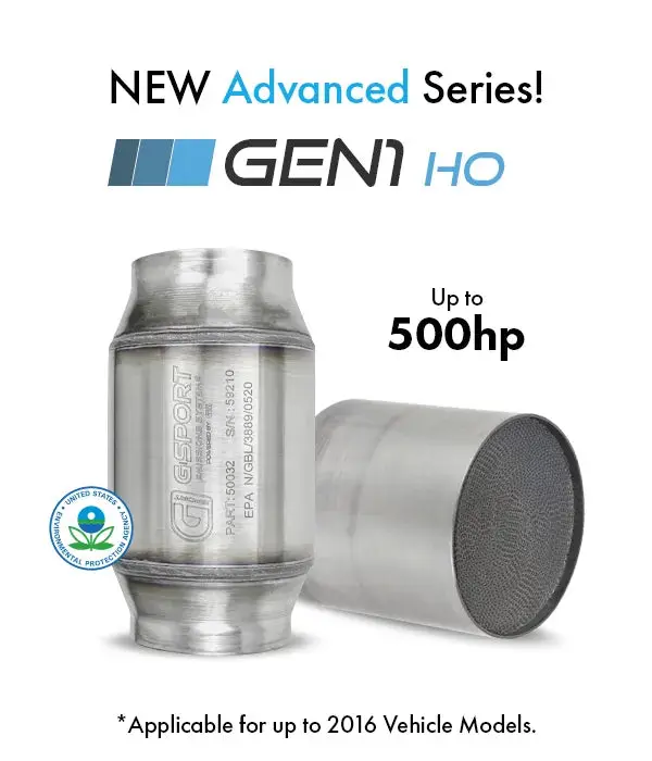 G-Sport Gen1 Ho Epa Compliant Catalytic Converter - 2.500" Inlet/Outlet (50022) 1