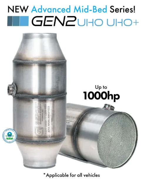 G-Sport Gen2 Uho+ Epa Compliant Catalytic Converter - 3.000" Inlet/Outlet - Mid-Bed Series (25031) 1
