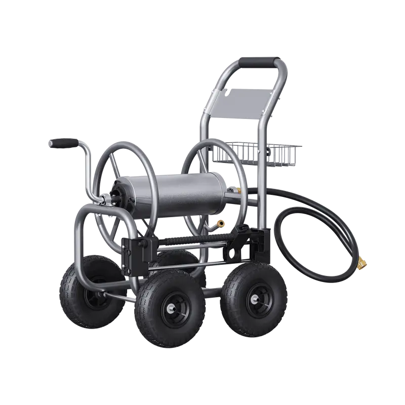 Garden Hose Reel Cart-4 Wheels-Heavy Duty 1
