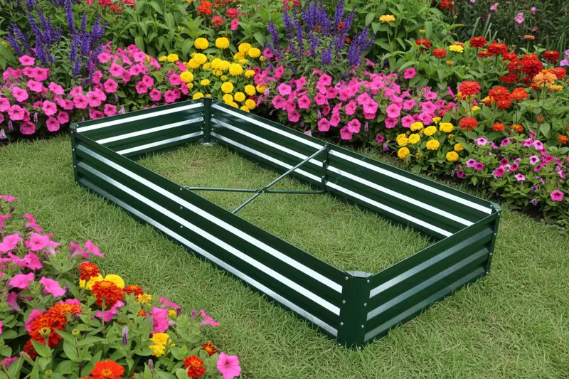 Heavy-Duty  Galvanized Rectangle Raised Garden Bed – Steel Outdoor Planter Box 1