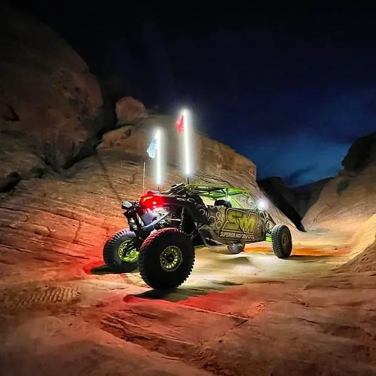 Infinite Offroad (Rgb+W) Whips (Compatible With Rock Lights) 1