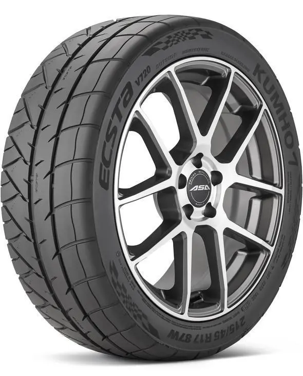 Kumho Ecsta V720 Ultra-High-Performance Tire – 225/40R18, XL, Load Index 92, Speed Rating W