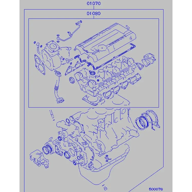 Mitsubishi Engine Overhaul Gasket Kit 1G Dsm 1