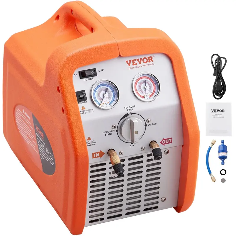 New 1 Hp Dual Cylinder Ac Refrigerant Recovery Machine – High-Efficiency Hvac Recovery Unit 628529 1
