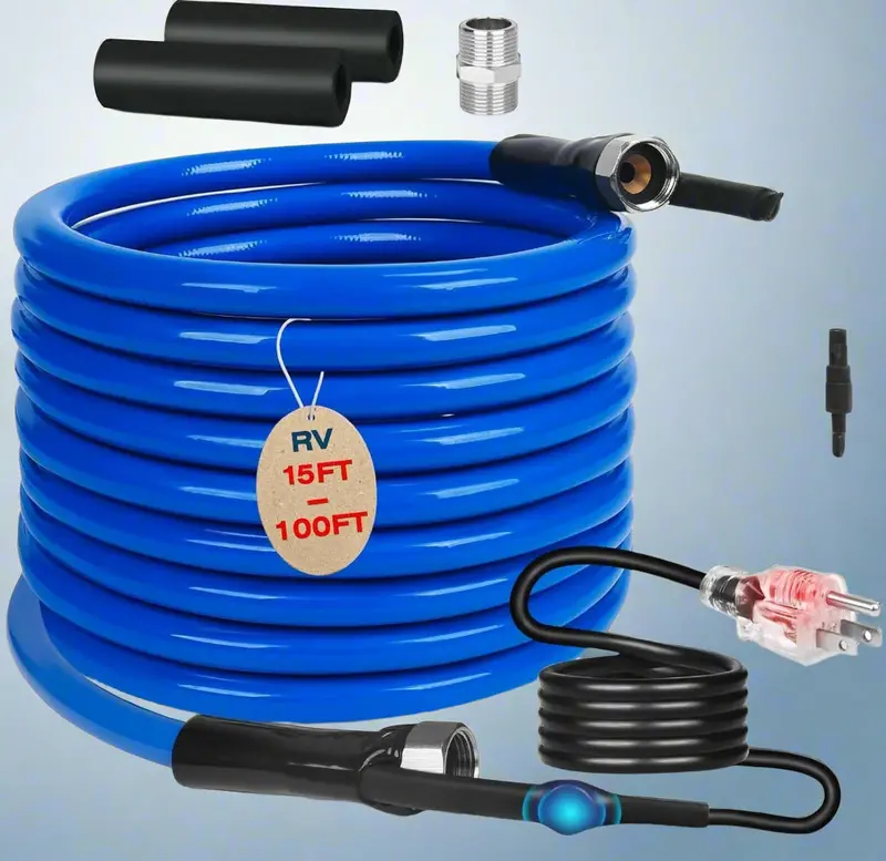 New 30Ft Heated Water Hose For Rv | -45℉ Antifreeze Drinking Hose | Electrically Heated Garden & Rv Water Hose | Model Wh3045 1