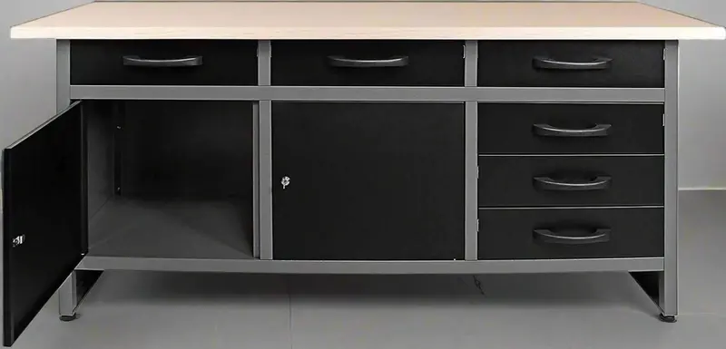 New 63″ Heavy-Duty Metal Workbench With 6 Drawers & 2 Cabinets – Tool Storage Organizer Tc008 1
