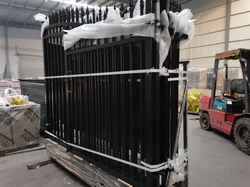 New 88 Ft Bi-Parting Ornamental Wrought Iron Gate & Fence Panel Kit 5120610 1