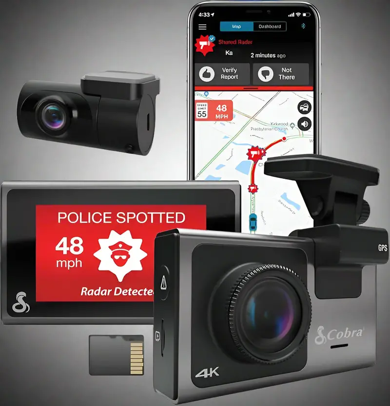 New Cobra Sc 400D Ultimate Smart Dash Cam – 4K Front + 1080P Rear - Open Box 1