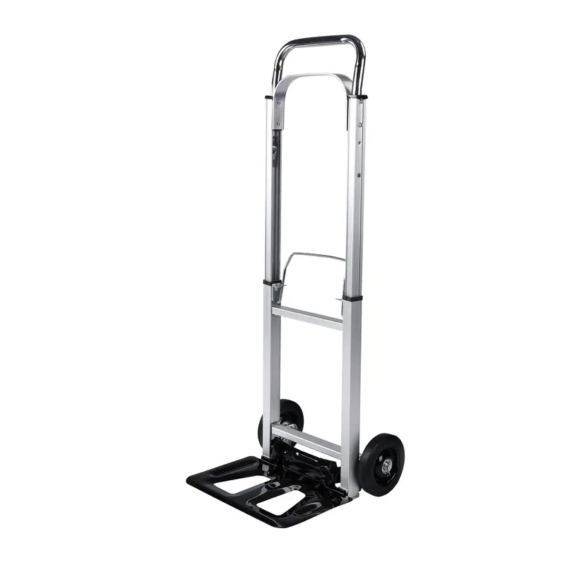 New Folding Hand Truck Dolly Cart With Telescoping Handle, Portable Aluminum Sack Truck With 15Cm Rubber Wheels For Moving, Shopping, Travel & Office Use Amacc80 1