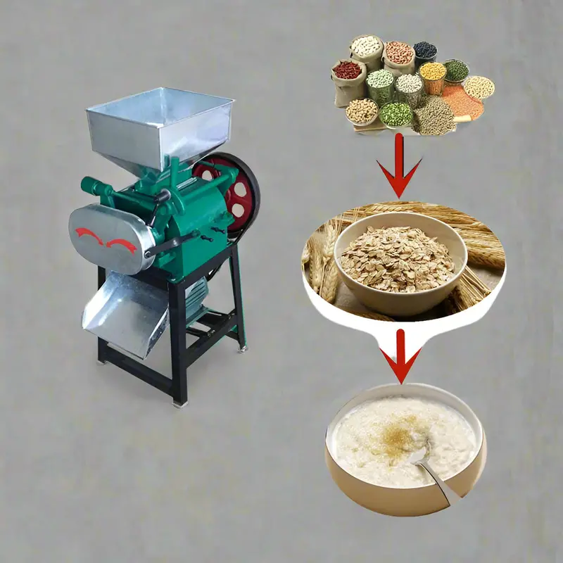 New Grain Flattening Milling Rolling Machine – 750 Lbs/Hour Output – Heavy-Duty Grain Processor – Sku 11218 1