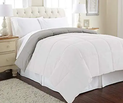 New Reversible Down Alternative Microfiber Comforter Set – 3-Piece Ultra Soft Bedding Set Whgr 1