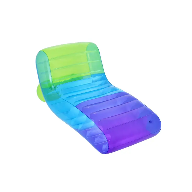 Play Day Multicolor Gradient Chaise Lounge Pool Float – 69" Inflatable Adult Pool Lounger 1