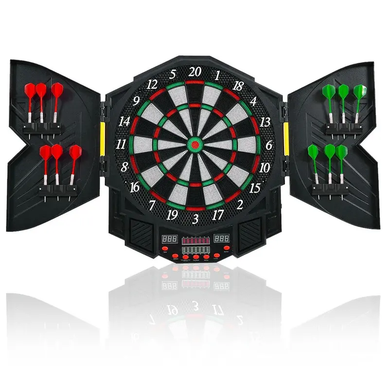 Professional Electronic Dartboard With Cabinet & 12 Darts – Led Display S3015 1