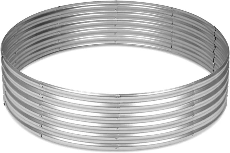 Round Galvanized Raised Garden Bed – 4X4 Ft Metal Planter For Vegetables, Flowers & Herbs Gb0441 1